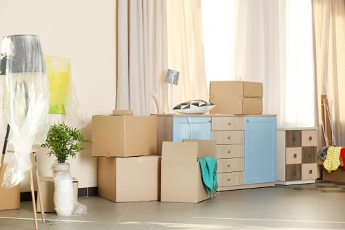 Professional movers working on a fast relocation in Edgware flats