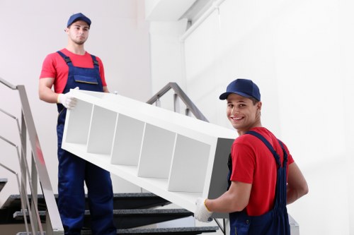 Loading furniture and equipment for a commercial relocation