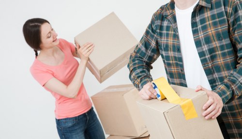 Local movers loading furniture for a short notice Edgware relocation