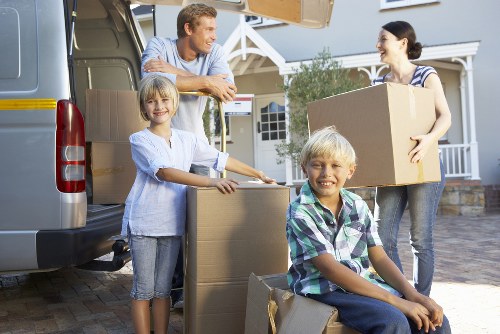Packing and loading boxes for a student move in Edgware