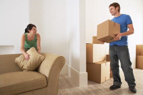 Careful loading of furniture into a removal van in Edgware